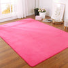 Thickened Solid Color Pattern Coral Fleece Carpet Modern Home Living Room Bedroom Bedside Tatami Crawling Mat Full-covered