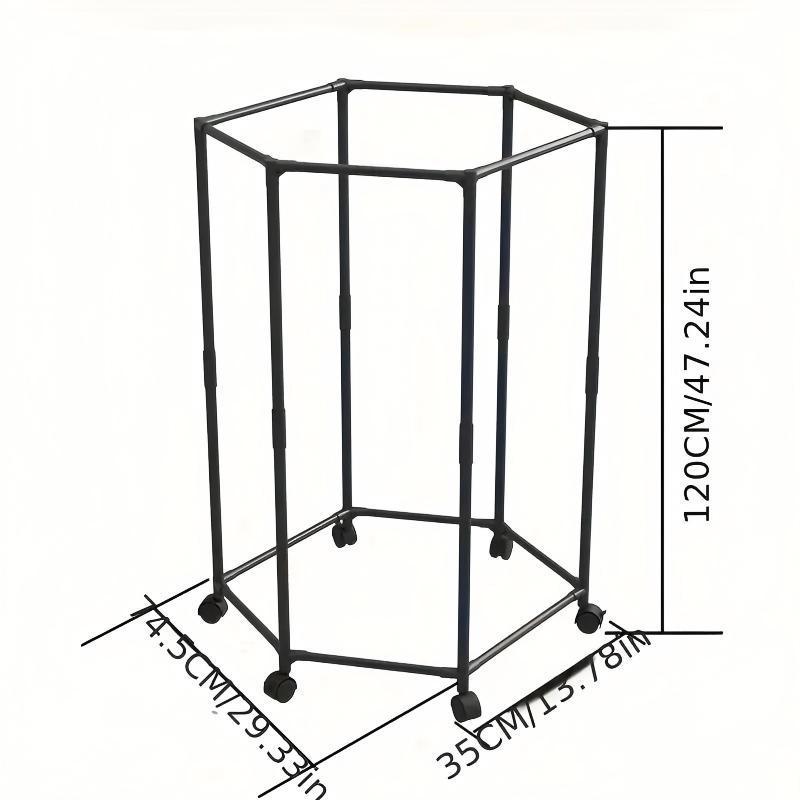 Space-saving Hexagonal Metal Clothes Hanger. Sturdy And Freestanding. Multi-arm Design. Suitable For Bedrooms, Dormitories, And Balconies. Holds A Wide Range Of Clothing. Elegant Metal Frame.