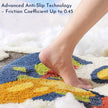 Cartoon Rocket Bath Mat Bathroom Decoration Area Rug Toilet Anti-slip Foot Mats Thickened Flocking Bath Carpet Non-slip Doormat Absorbent Bathroom Mat