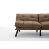Leatehr Feeling Brown Convertible Folding Modern Sofa Bed