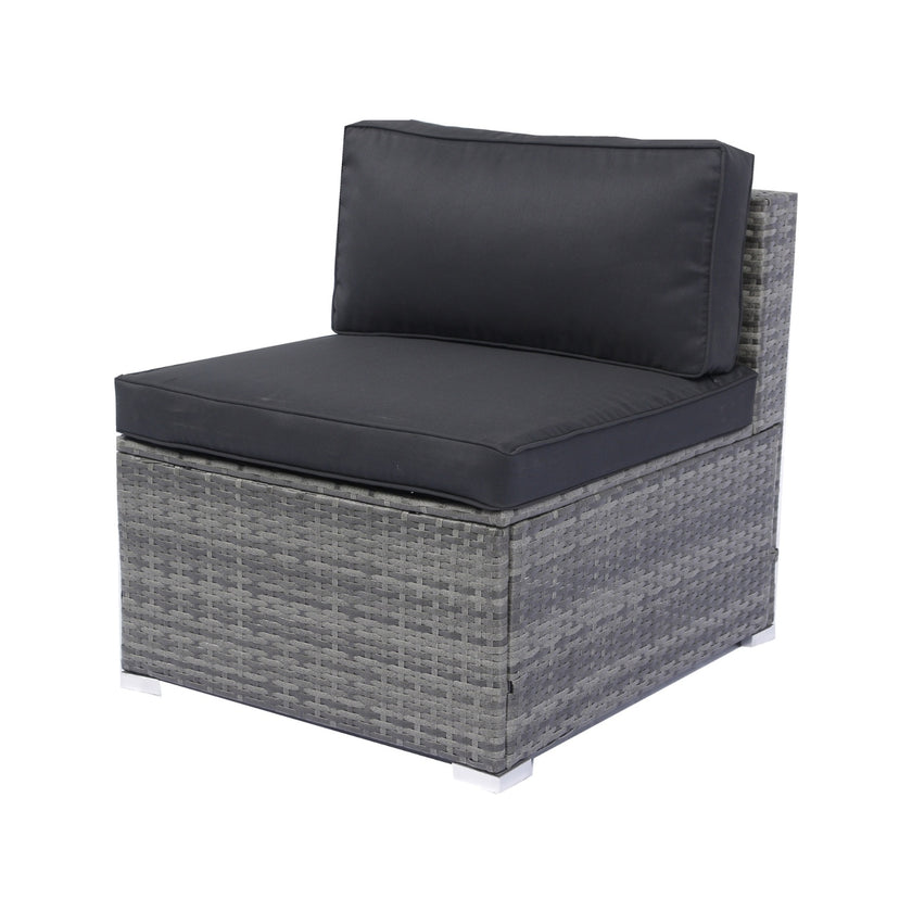 7-Piece Patio Set W Retractable Canopy   Wicker Rattan Sectional Sofa