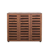 Shoe Cabinet, 5-Tier Shoe Storage Cabinet With Adjustable Shelves, Wooden Shoe Rack Organizer With Louvered Doors For Entryway, Hallway, Bedroom, Closet, Living Room