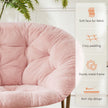 Comfortable Disc Chairs Faux Fur Furniture Bedroom Living Room  Size White