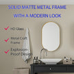 20x34 Inch Oval Recessed Medicine Cabinet, Metal Framed Bathroom Wall Cabinet With Mirror And Adjustable Shelves, Wall Mirror With Storage For Bathroom, Matte Gold