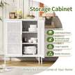 NO LOCK, Metal Storage Cabinet With 2 Doors And 2 Adjustable Shelves, Steel Storage Cabinet, Metal File Cabinet For Home Office School Gym, White