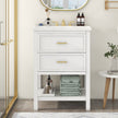 24'' Bathroom Vanity With Top Sink, Modern Bathroom Storage Cabinet With 2 Drawers, Single Sink Bathroom Vanity Replace SW000101AAK
