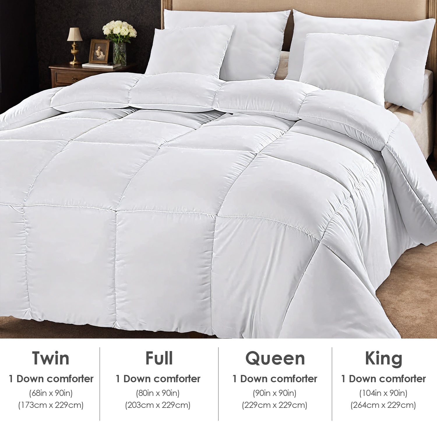 All-polyester Brushed Single Quilt Core Lattice Quilting With Microfiber Filling,  Suitable For All Seasons, Down Quilt Alternative, Breathable And Warm,  White Plaid, OKO-100 Certified, CPC Childre