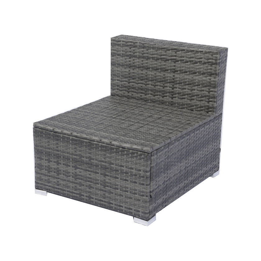 7-Piece Patio Set W Retractable Canopy   Wicker Rattan Sectional Sofa