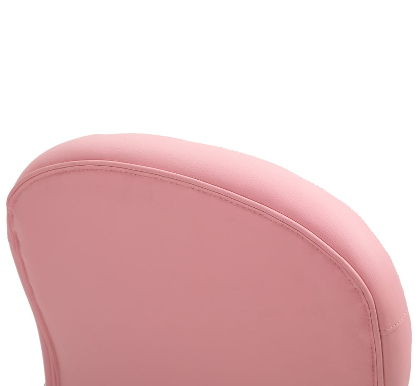 Vinsetto Vanity PU Leather Office Chair, Mid Back, Tufted Swivel Task Chair, Adjustable Height, Pink