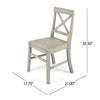 Acacia Wood Dining Chairs, Light Grey Wash, 21D X 17.75W X 35.5H Inch  Set Of 2