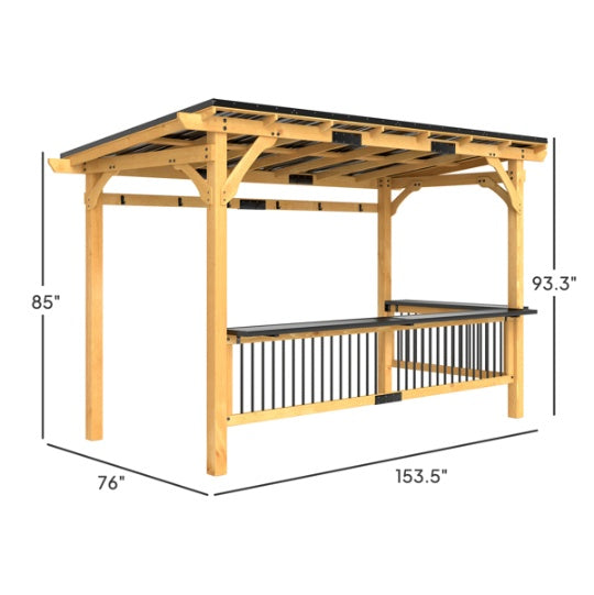 Grill Gazebo , Wooden BBQ Grill Gazebo