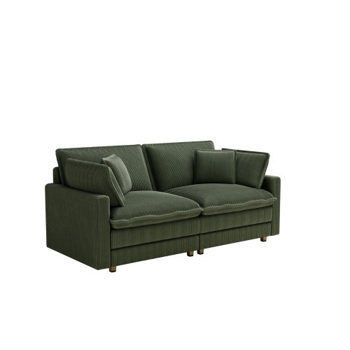 Modular Sectional Sofa,Deep Seat Couch For Living Room , 4 Pillow, Modern L-Shaped Sofa For Living Room Bedroom Apartment