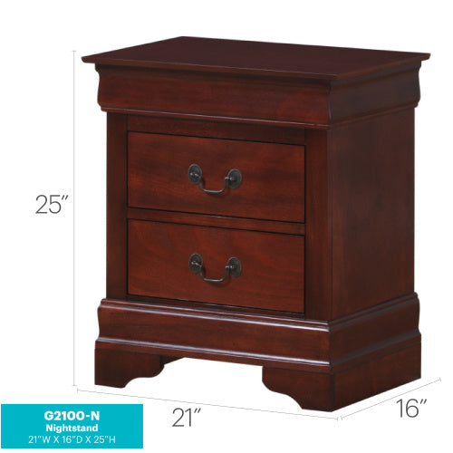 Charming Cherry Finish G2100-N Nightstand
