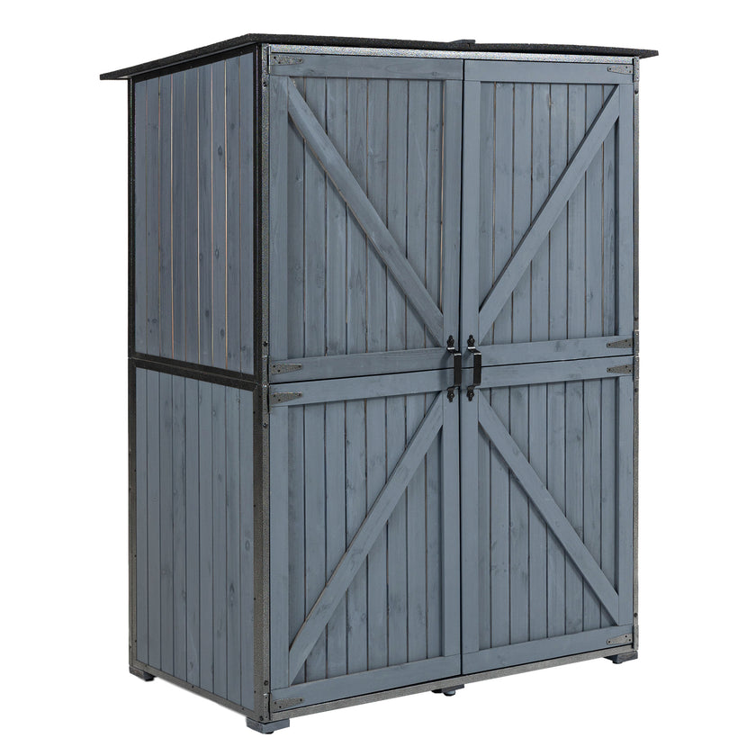 The Storage Shed Is Made Of A Sturdy Metal Frame And Durable Fir Wood, Which Is Sturdy And Durable. The Entire Frame Is Weather-resistant, Making It An Ideal Choice For Your Outdoor Living Space. The