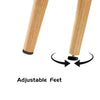 41.34 Inch Rattan Coffee Table, Sliding Door For Storage, Solid Wood Legs, Modern Living Room Table, Natural