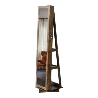 Full Length Mirror 360 Swivel Jewelry Cabinet