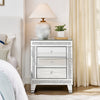 21.5 Inch X15.8 InchX26.8 InchSilver Mirror Three Drawer Cabinet,Multi Functional Storage Cabinet