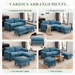 Convertible Combination Sofa Sofa UShaped Sofa With Footstools With Storage Gray Sofa For Living Room, Living Room Bedroom Office Small Space 2 Seater Combination Sofa
