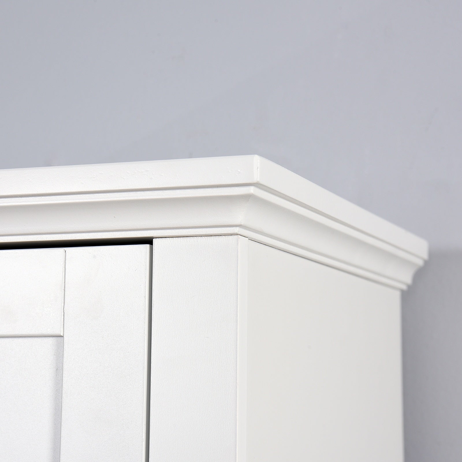 Bathroom Floor Cabinet 2 Doors 6 Shelves Wooden Storage 15.75x11.81
