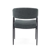 Upholstered Dining Chairs With Metal Legs Set Of 2,Dark Green Black