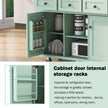Kitchen Trolley With Rubberwood Folding Leaf Countertops