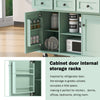 Kitchen Trolley With Rubberwood Folding Leaf Countertops