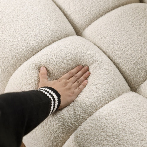 64.96 Length ,35.83 Deepth ,human Body Structure For USA People, Marshmallow Sofa,boucle Sofa ,2 Seater