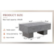 Modern Simple Gray Texture MDF Coffee Table  43.3x21.6x17.2 Practical Model.Making It An Ideal Addition To Any Living Room Or Apartment