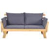 Adjustable Patio Convertible Sofa With Thick Cushion