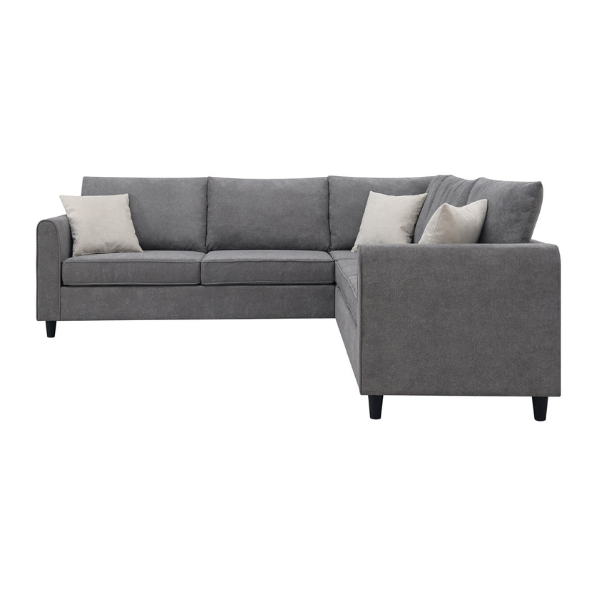 New 91 91  Modern L-Shape Sectional Sofa  Upholstered Living Room Couch