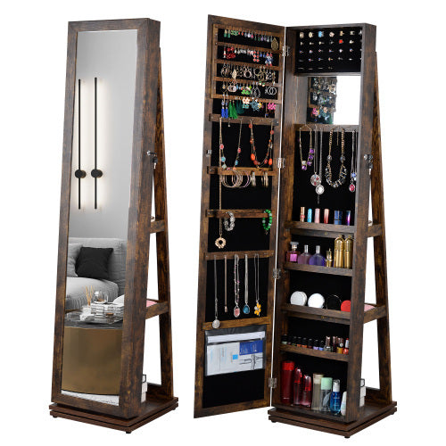 Full Body Mirror 360  Rotating Jewelry Cabinet