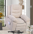 Massage Recliner,Power Lift Chair For Elderly With Adjustable Massage And Heating Function,Recliner Chair With Infinite Position And Side Pocket For Living Room ,Blue