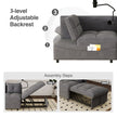1 Versatile Foldable Sofa Bed In 3 Lengths, Modern Sofa Sofa Sofa Velvet Pull-out Bed, Loveseat Sofa Adjustable Back And With USB Port And Swivel Phone Stand
