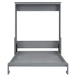 Queen Size Murphy Bed With A Shelf, Gray