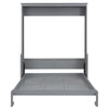 Queen Size Murphy Bed With A Shelf, Gray