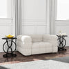 2 Piece Vintage Industrial Wheel Design Side Table, Round Accent Table With Metal Frame, Rustic Coffee Table For Living Room, Bedroom, And Office