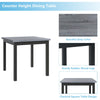 TOPMAX 5-Piece Counter Height Dining Set, Wood Table  Chairs Stools W Footrest