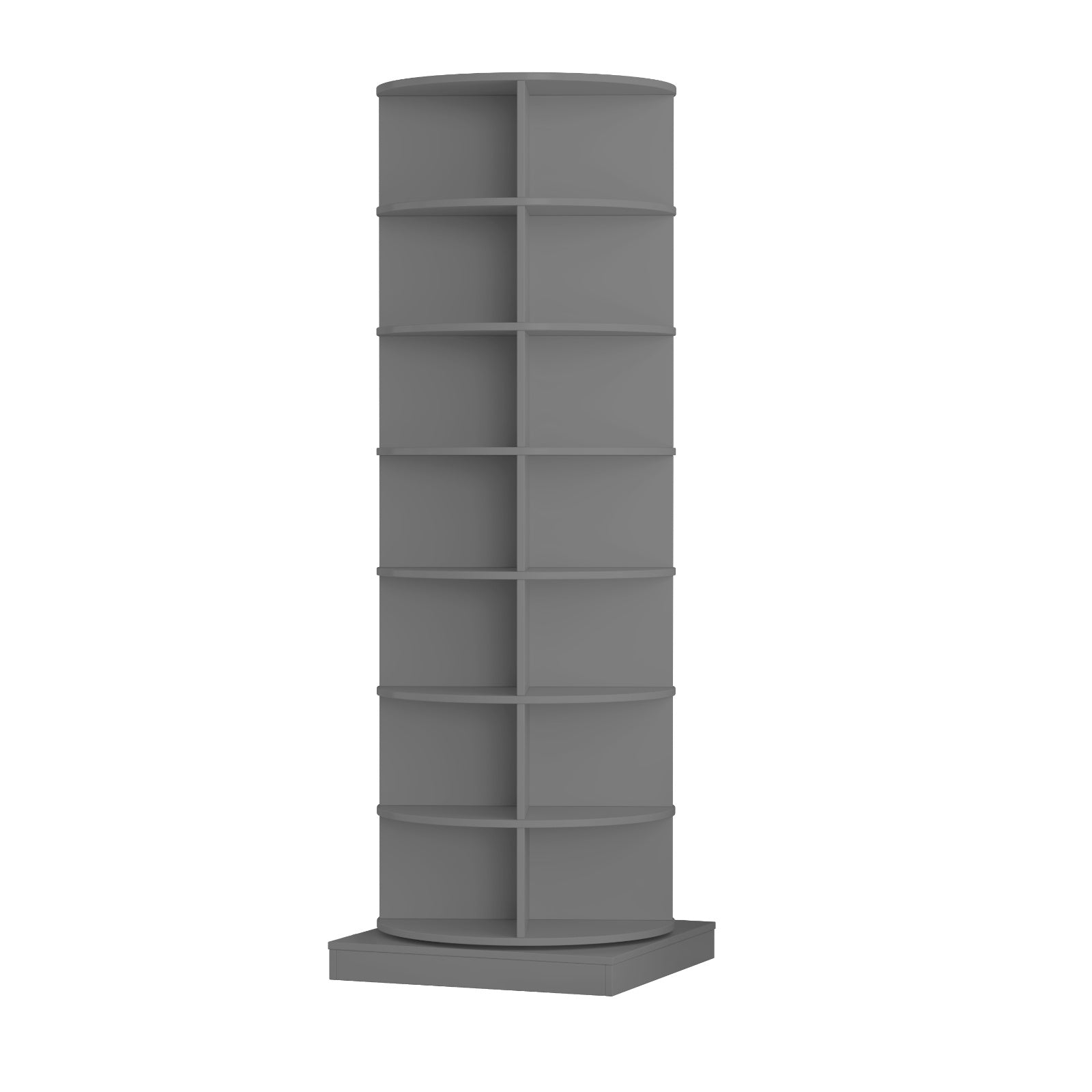 New 360 Gray Rotating Shoe Cabinet With 7 Layers Can Accommodate Up To 28 Paris Shoes