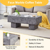 Modern Simple Gray Texture MDF Coffee Table  43.3x21.6x17.2 Practical Model.Making It An Ideal Addition To Any Living Room Or Apartment
