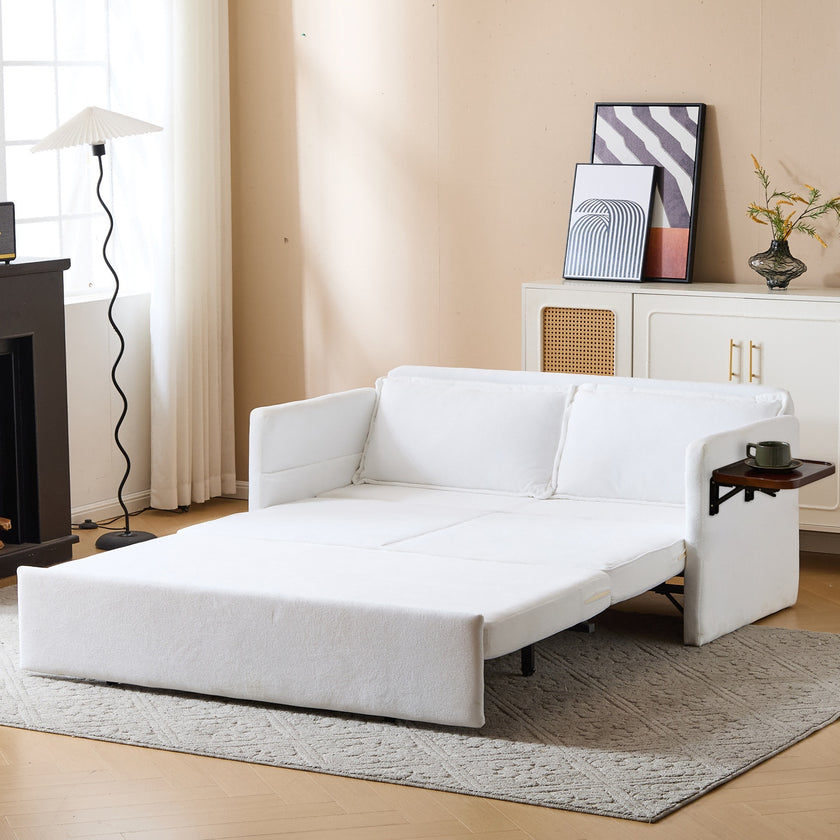 Adult Sleeper Chair Bed, 3-in-1 Convertible Sofa Chair Bed Pull-out Sofa Bed, Convenient Folding Tray Table With USB And Type-C Charging Ports Modern Loveseat For Living Room Cannot Be Sold On Temu