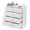 4 Drawers, 2 USB  2 Sockets, Bedside Table