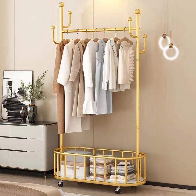 Coat And Cap Floor Bedroom And Household Mobile Clothes Hanger