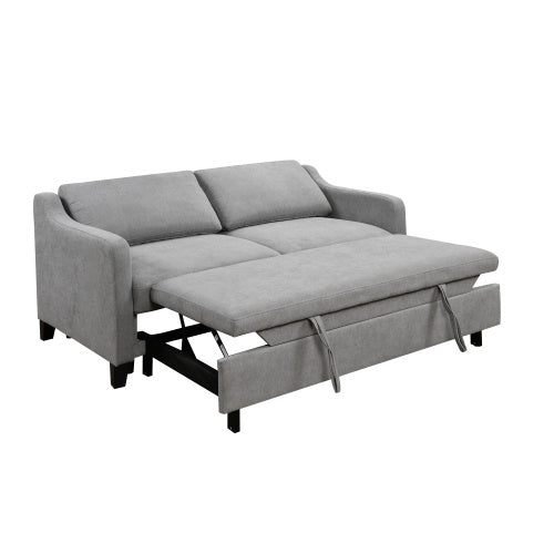 69 Inch 3-in-1 Convertible Queen Sofa Bed, Modern Fabric Love Seat Futon Sofa Sofa With Pull Out Bed, Small Love Seat Lounge Sofa With Reclining Back, Living Room Furniture,