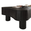 Lift Top Coffee Table For Living Room 42  Fluted Panel Hidden Storage, Silent Hydraulic Lift, Curved Safety Corners, 5 Min Assembly 27W X 13  18.9H, Black