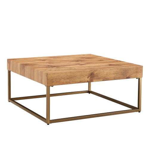 Modern Rectangular Coffee Table, Dining Table. MDF Desktop With Metal Legs. Suitable For Restaurants And Living Rooms. The Size  31.5x31.5x14.37