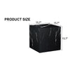 15.7x15.7x15.7 Inch Black Marble Texture MDF Coffee Table - Luxurious Design, Perfect Living Room Accent.Cube Fashion Texture Design Coffee Table, Suitable For Various Situations And Scenes