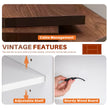 65-inch Solid Wood TV Cabinet With Double-layer Storage Space Sliding Door, Modern Living Room Furniture