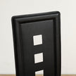 4pcs Long Backrest Square Hollow Decoration PU Leather Dining Chairs