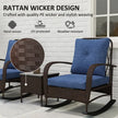 Rattan Chaise Lounge Chair, Wicker Patio Furniture Set