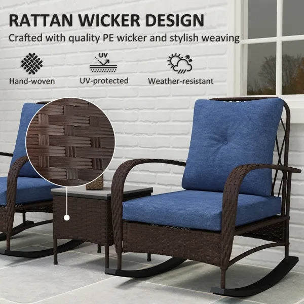 Rattan Chaise Lounge Chair, Wicker Patio Furniture Set